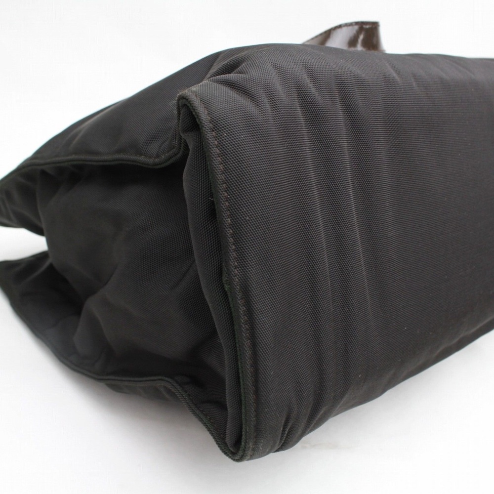 Authentic Gucci Tote Bag Dark Brown Nylon 277476 - Picture 5 of 8